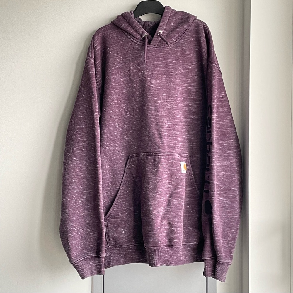 CARHARTT Heathered Purple Loose Fit Hoodie